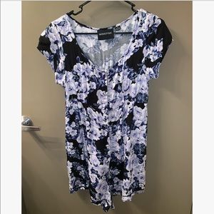 Floral MinkPink Button Up Romper